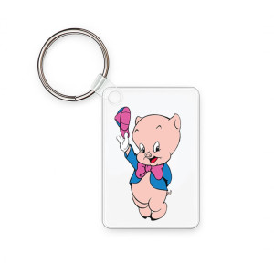 Acrylic rectangular keychain 6 x 4 cm