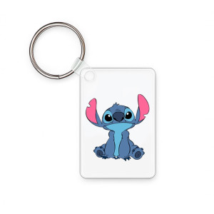 Acrylic rectangular keychain 6 x 4 cm