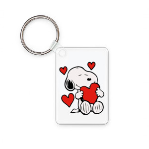 Acrylic rectangular keychain 6 x 4 cm