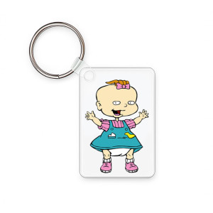 Acrylic rectangular keychain 6 x 4 cm