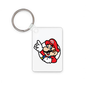 Acrylic rectangular keychain 6 x 4 cm