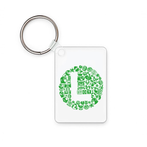  Μπρελόκ ακρυλικό ορθογώνιο 6 X 4εκ