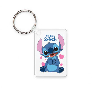 Acrylic rectangular keychain 6 x 4 cm