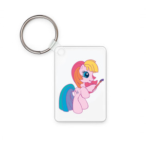 Acrylic rectangular keychain 6 x 4 cm