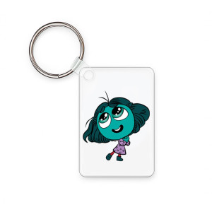 Acrylic rectangular keychain 6 x 4 cm