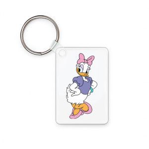 Acrylic rectangular keychain 6 x 4 cm