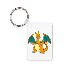 Acrylic rectangular keychain 6 x 4 cm