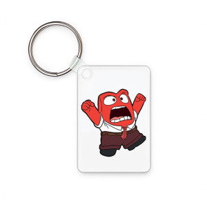 Acrylic rectangular keychain 6 x 4 cm