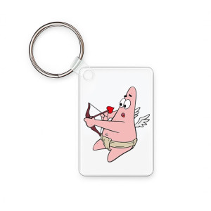 Acrylic rectangular keychain 6 x 4 cm
