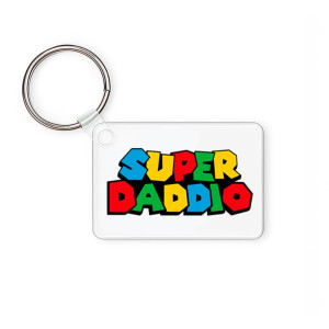 Acrylic rectangular keychain 6 x 4 cm