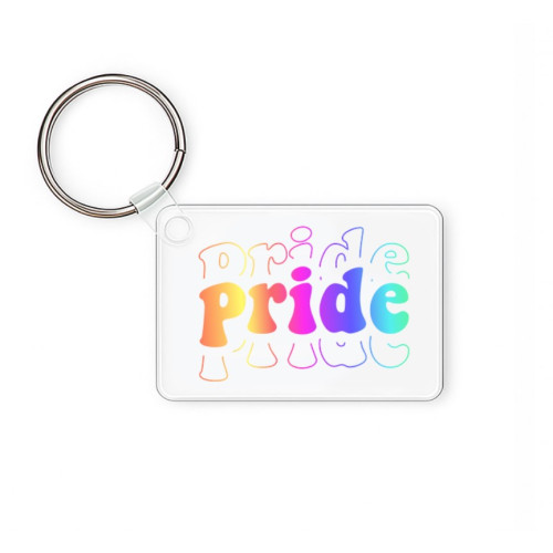  Μπρελόκ ακρυλικό ορθογώνιο 6 X 4εκ