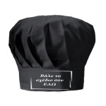 Καπέλο chef σε μαύρο χρώμα για εκτύπωση λογοτύπου