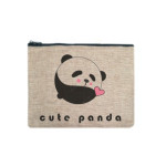 Λινό πορτοφολάκι με το δικό σου σχέδιο 12x10cm