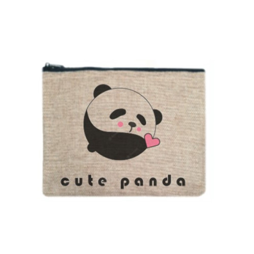 Λινό πορτοφολάκι με το δικό σου σχέδιο 12x10cm