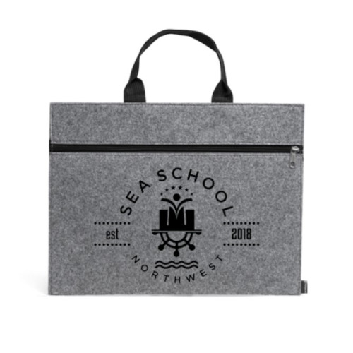 Τσάντα – Φάκελος με φερμουάρ από χονδρό ύφασμα  37x28cm