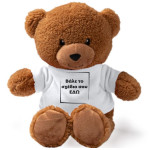 Αρκουδάκι Καφέ Με Εκτυπώσιμο Μπλουζάκι 17cm