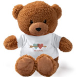 Αρκουδάκι Καφέ Με Εκτυπώσιμο Μπλουζάκι 17cm