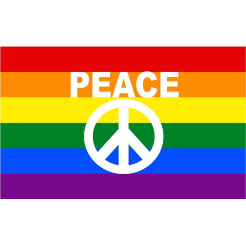 Σημαία ΛΟΑΤ Με Το Σήμα Της Ειρήνης