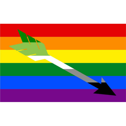 Σημαία ΛΟΑΤ Με Βέλος