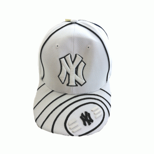 jockey hat style NEW YORK white