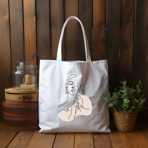 Υφασμάτινη Τσάντα One line woman 17-0007