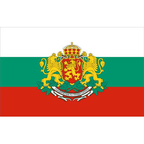 Σημαία Βουλγαρίας με εμβλημά