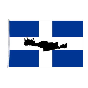 Σημαία Ελλας Σταυρός Ξηράς με Χάρτη της Κρήτης Σημαία Ελλας Σταυρός Ξηράς με Χάρτη της Κρήτης