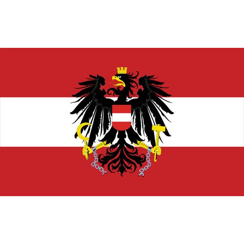 Σημαία Αυστρία με έμβλημα