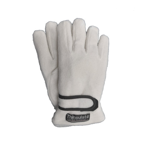 Γάντια Γυναικεία λευκά φλις onesize 