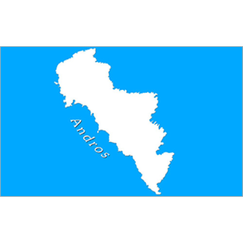 Σημαία Άνδρος με χάρτη 