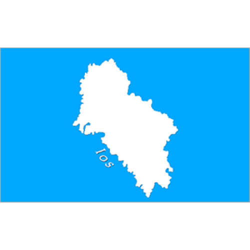 Σημαία Ίος με χάρτη