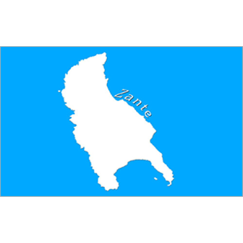 Σημαία Ζάκυνθος με χάρτη 